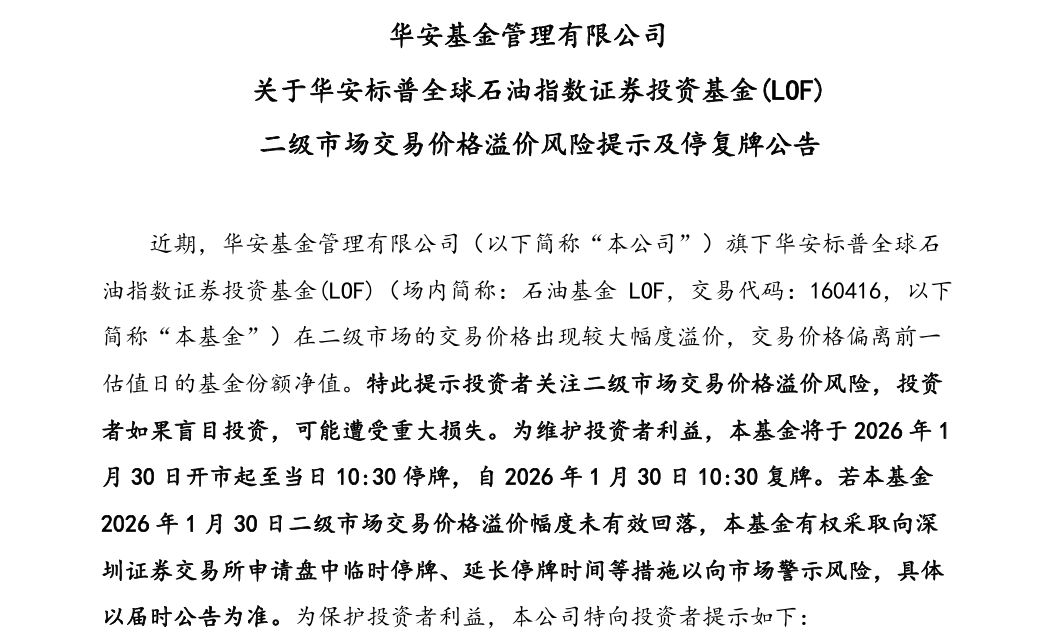 多家基金公司公告:原油LOF将停牌!(2) 多家基金公司公告:原油LOF将停牌!(2)