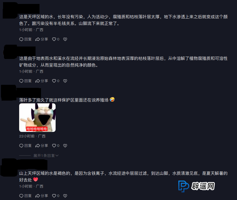 网传“南宁大明山的河水被污染,变成茶色”?这是大自然的馈赠!(3) 网传“南宁大明山的河水被污染,变成茶色”?这是大自然的馈赠!(3)